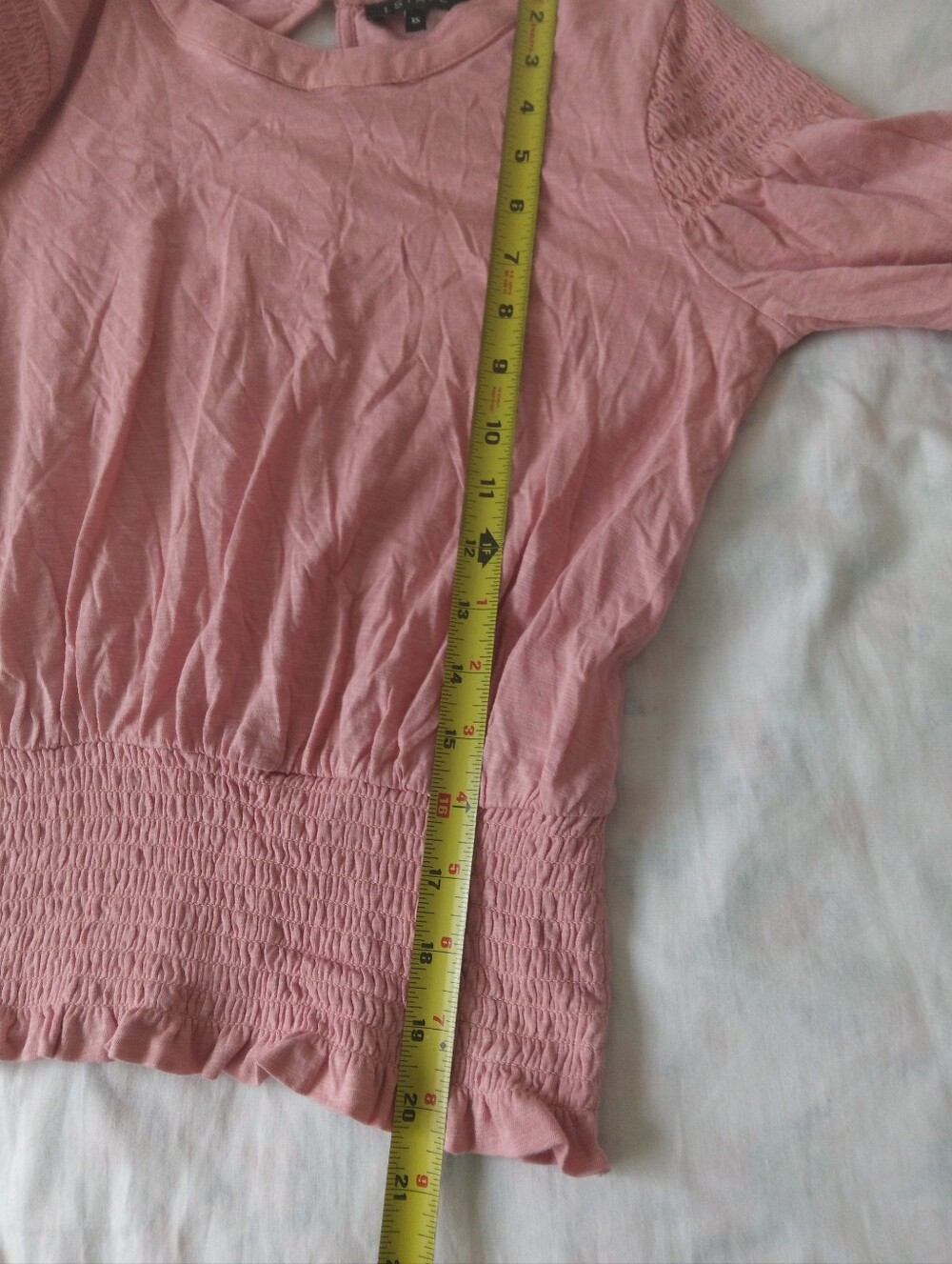 1. State Blush Pink Long-Sleeve Smocked Waist Top - Picture 7 of 7